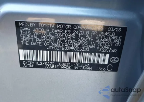 2023 Lexus Is 350 F Sport из США, поврежденный, VIN JTHGZ1B23P5065333